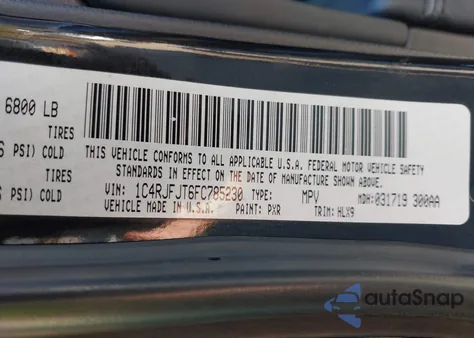 2015 Jeep Grand Cherokee Summit from USA, damaged, VIN 1C4RJFJT6FC785230